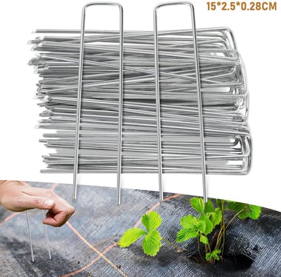 Gronddoek pen / Anti-Worteldoek Haken 15 x 2.5 x 0.28 cm 50 STUKS
