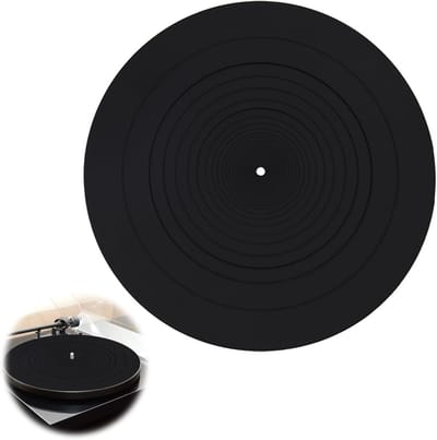 Antistatische 30cm Platenspeler Mat van Silicoon, Antislip Turntable Pad, Vervangende LP Slipmat voor Optimale Geluidskwaliteit en Bescherming van Platen