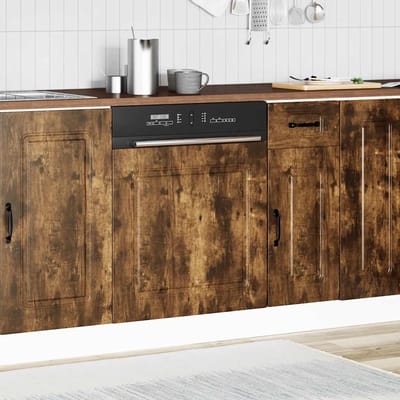 vidaXL - Vaatwaspaneel - Kalmar - 60x1,5x57 - cm - bewerkt - hout - gerookt - eiken