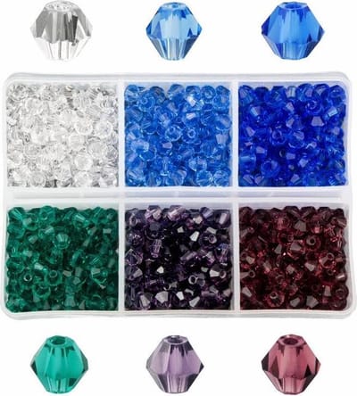 Fako Bijoux - DIY Kralen Set - Glas Kralen Facet Geslepen - Glaskralen - Sieraden Maken - 4mm - 600 Stuks - Planten