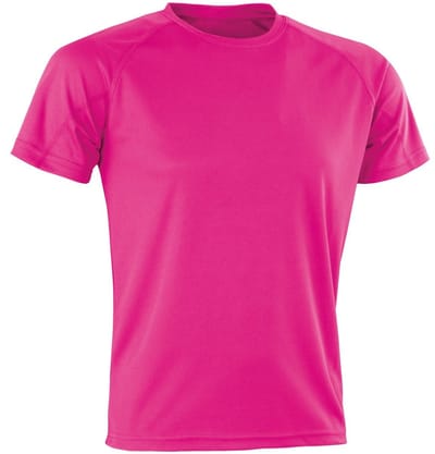 Spiro Volwassenen Unisex Impact Aircool Tee (Flo Roze)