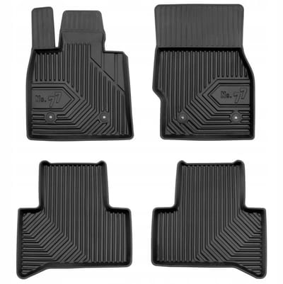 Frogum - No.77 - Automatten 3D - Geschikt voor ALFA ROMEO Stelvio vanaf 2016 - 4-delig - TPE Rubber - Zwart