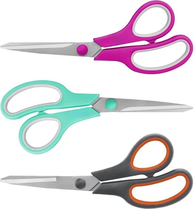Famanu – Multifunctionele schaar set voor thuis en kantoor, ultrascherpe messen, 3 stuks