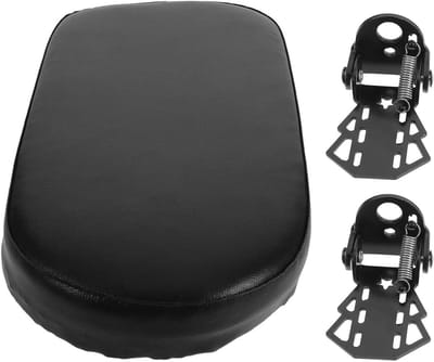 Fiets Zadel - Pedaal Steunen - Comfortabel Reizen - Snelle Bevestiging - 30x15x4 cm - Zwart