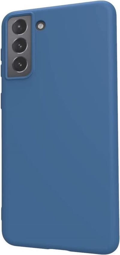 Solid hoesje Geschikt voor: Samsung Galaxy S21 Soft Touch Liquid Silicone Flexible TPU Rubber - Blauw Azuur