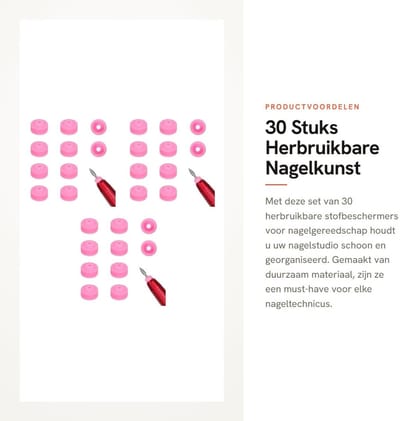 Dailygoods - 30 Stuks Herbruikbare Nagelkunst Stofbescherming
