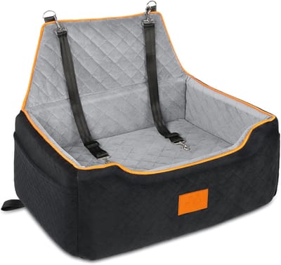 Hondenautostoeltje - Hondenverhoger auto - Veilig reizen - Afneembaar wasbaar - 72 cm lengte - Zwart grijs