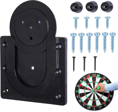 Dartbord Beugel - Muurmontage Houder - Veilig Ophangen - Snel Track Systeem - 10cm Diep - Zwart
