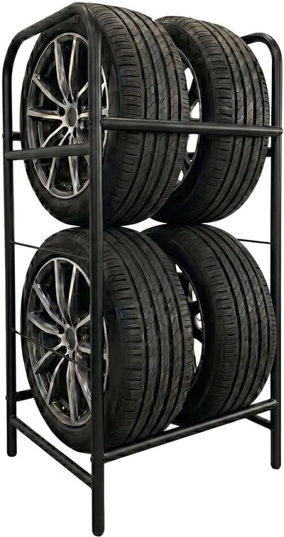 Bandenrek - voor 4 banden - 106 x 53 x 43 cm - zwart