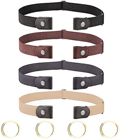 Onzichtbare elastische riem zonder gesp 4-pack