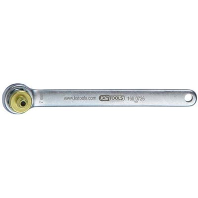 KS Tools 160.0726 Remontluchtingssleutel, extra kort, 7 mm, groen