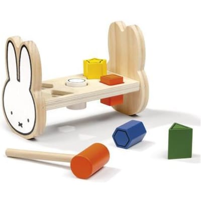 Nijntje houten speelgoed hamerbankje inclusief hamer - peuter kleuter educatief speelgoed - vanaf 1 jaar - Bambolino Toys