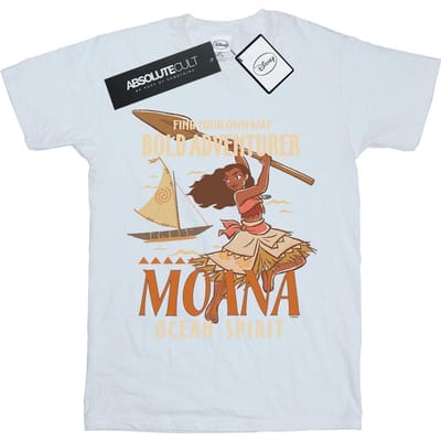 Disney Meisjes Moana Vind je eigen weg Katoenen T-Shirt (Wit)
