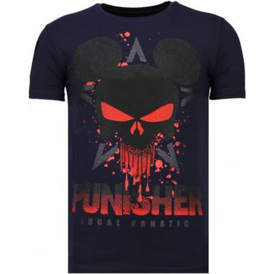 Local Fanatic Punisher mickey rhinestone t-shirt