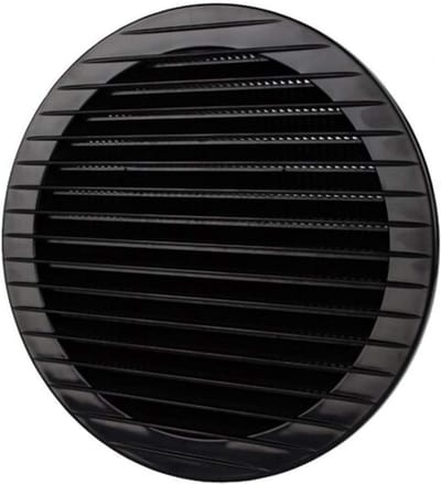 VONLIS Ventilatierooster baksteenrooster klinkerventilatie afvoerrooster buitenrooster insectenbescherming zwart Ø 150 mm