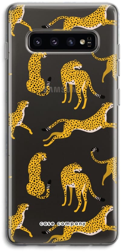 Case Company® - Hoesje geschikt voor Samsung Galaxy S10 4G hoesje - Luipaard - Soft Cover Telefoonhoesje - Bescherming aan alle Kanten en Schermrand