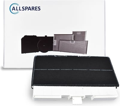 AllSpares Koolstoffilter voor afzuigkappen geschikt voor Bosch 00705433-705433 - DHZ5356 en Siemens LZ53551 (320x217x21mm)