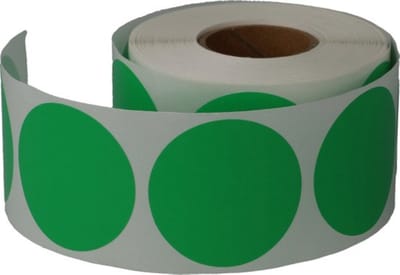 500 Etiketten Stickers Rond Groen 20 mm op Rol Gekleurd - Sluitzegels Markeringspunten Blanco Labels - Dappaz