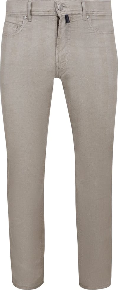 Pierre Cardin Broek Laval Checks Beige - Maat W 34 - L 34 - Heren - Five-pocket broek