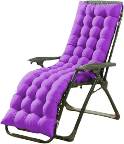 Tuinstoelkussens - Loungestoelhoezen - Buiten Zitten - Antislip Riemen - 150 x 50 cm - Paars