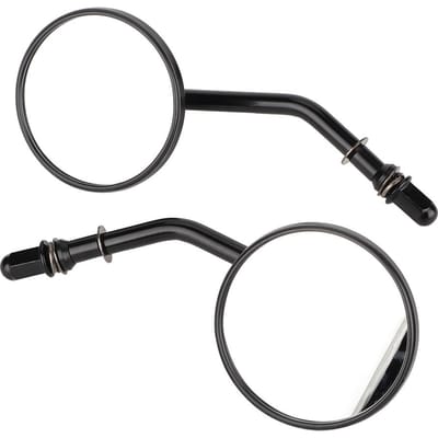 2PCS Rétroviseur Rond Modifié pour Moto Rétroviseur Réfléchissant Rétroviseurs Latéraux black