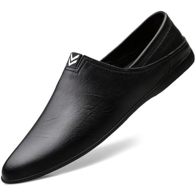 Lente Leer Casual Schoenen Herenschoenen Ademend Zakelijke Schoenen Zachte Zool Instappers Luie Schoenen 43