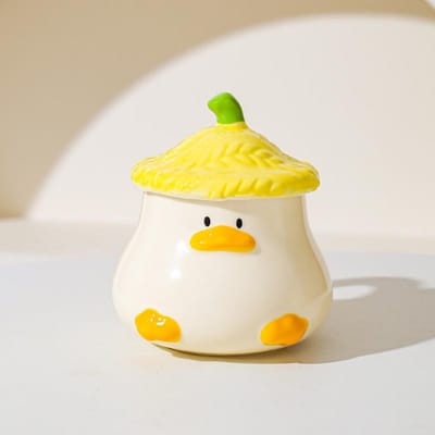 Mug en Céramique Canard Mignon Créatif Souvenir Mignon Animal de Compagnie Personnalité Dessin Animé Tasse à Café Haute Tasse 401-500ml