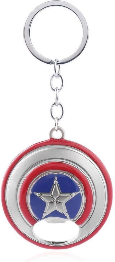 JAXY Marvel Keychain - Avengers Sleutelhanger - Opener Bier - Flesopener Sleutelhanger - Keychain Disney - Keyring - Bieropener - Captain America Shield