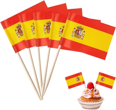 Spaanse tandenstokers 100 stuks - Houten cocktailsticks voor feesten en vingerfood