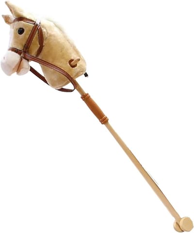 Stokpaard - Hobbypaard Knuffel - Fantasierijk Spel - Met Geluid - 100 cm - Bruin