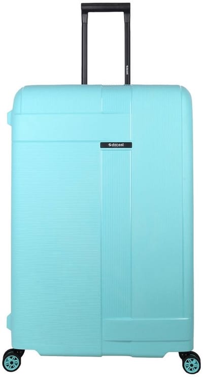 Decent TRANSIT Spinner TSA Reiskoffer vaste sluiting 86 liter - Middelmaat koffer 70x47x28 – Reiskoffer met wielen - Lichtgewicht koffer – Reiskoffer midden - Veilig TSA Cijferslot – Lichtblauw