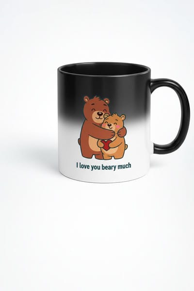 Magische Mok 'I Love You Beary Much' - Warmtegevoelige Beren Knuffel Beker