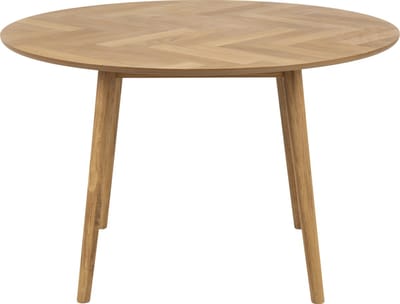 Eettafel Timor Visgraat MDF Naturel Ø120cm - Giga Living