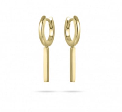 Schitterende Zilveren 14K Gold Plated Oorringen | Oorbellen | Goud | Klapoorbellen | Jonline