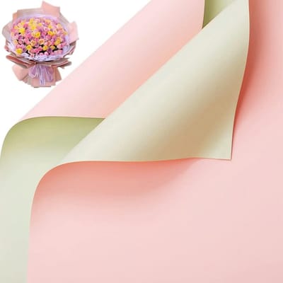 20 Vellen Dubbelzijdig Gekleurd Bloemen Inpakpapier, Waterdicht Papier voor Valentijnsdag en Geschenkverpakking, 22,8 x 22,8 Inch, Perfect voor Bloemenwinkels en Cadeaus