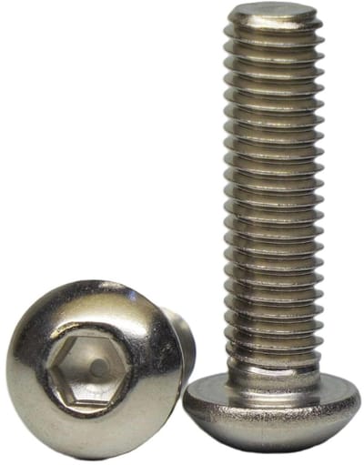 Lenskopschroeven Binnenzeskant - Machineschroeven RVS - Meubelbouw Bevestigen - Roestvrij Staal A2 - M10 x 65 mm - Zilver