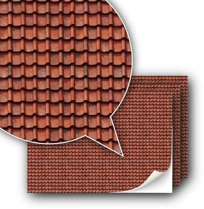 Zelfklevende decoratiefolie voor modelbouw – Dakstenen 1:87 (H0)