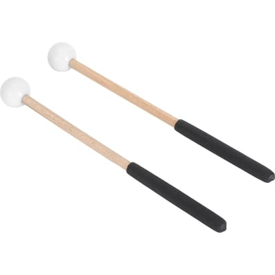 1 Paire Baguettes de Percussion Caoutchouc et Érable Baguettes Multifonctionnelles pour Tongue Drum pour Concert Noir blanc