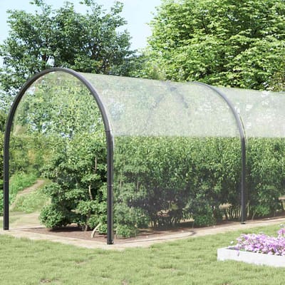 vidaXL - Doorzichtig - zeildoek - met - zeilringen - 6x12 - m - PVC