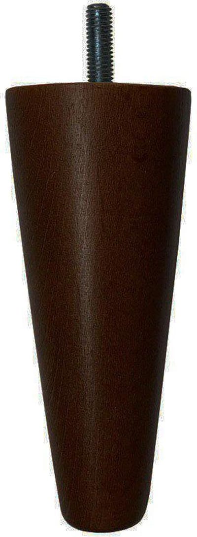 FLE - Meubelpoot bruin conisch 5,5 bij 5,5 cm en hoogte 12 cm van massief hout (M8)