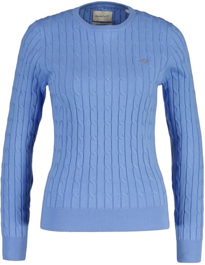 GANT Gebreide trui STRETCH COTTON CABLE C-NECK