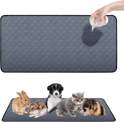 Trainingsmat voor huisdieren - 2XS - 30*30 cm - Wasbaar - Herbruikbaar voor alle seizoenen - Direct absorberend - Antislip - Sneldrogend - Geschikt voor konijnen, hamsters, puppy's en kleine dieren - Urineabsorberende mat - Antislipmat