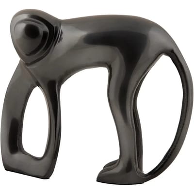 Present Time Ornament Monkey - Grijs - 17x5x15cm - Scandinavisch - Aluminium