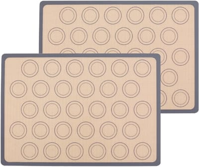 Herbruikbare siliconen bakmatten voor desserts en gourmetgerechten - 2 stuks, anti-aanbak, ideaal voor kneden en bakken