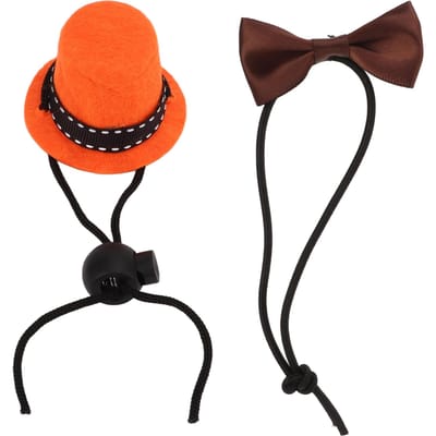 Chapeau et nœud papillon pour cochon d'Inde Chapeau pour hamster Ensemble nœud papillon pour rats Hamster Cochon d'Inde Lézard black