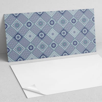 Coloray Wandpanelen Zelfklevend - Geometrische patronen in mozaïek PVC Wandpaneel - 100 cm x 50 cm - Turkoois Wandbekleding Zelfklevend - 1 stuk - Mozaïeken Wandpanelen Zelfklevend - Keuken Wandpanelen - Wandpanelen Badkamer