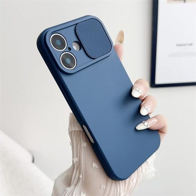 Schuif Camera Lens Beschermhoes Voor iPhone 16 15 14 Plus 13 12 11 Pro X XS XR Max 8 7 Schokbestendige Bumper Zachte Siliconen Cover For iPhone 13 Mini