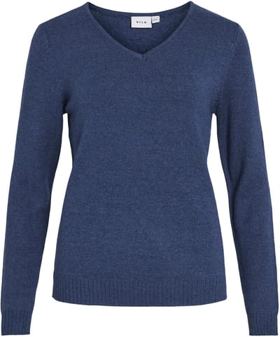 VILA - VIRIL V-NECK L/S KNIT TOP - NOOS - Dames - Gebreide truien