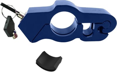 Stuurslot Motorfiets - Fiets Beveiliging - Diefstal Voorkomen - Lichtgewicht Aluminium - 19x9cm - Blauw