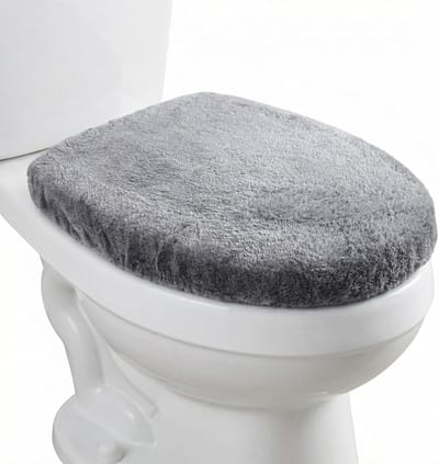 Dailygoods- WC-Dekselhoes Pasvorm - Toiletdekselhoes - Zachte